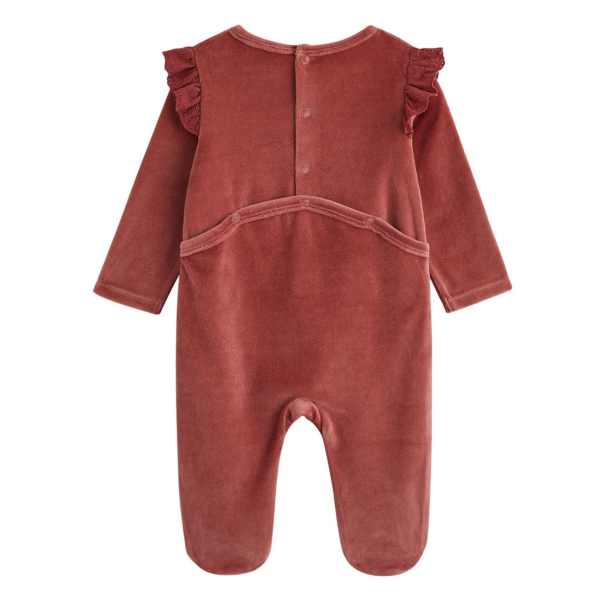 Lot de 2 pyjamas bébé en velours Léa rose, PETIT BEGUIN