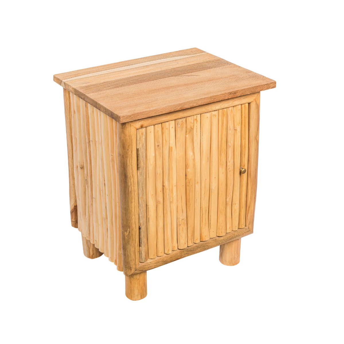 Table de chevet en branches de teck PIERRETTE naturel, HYDILE