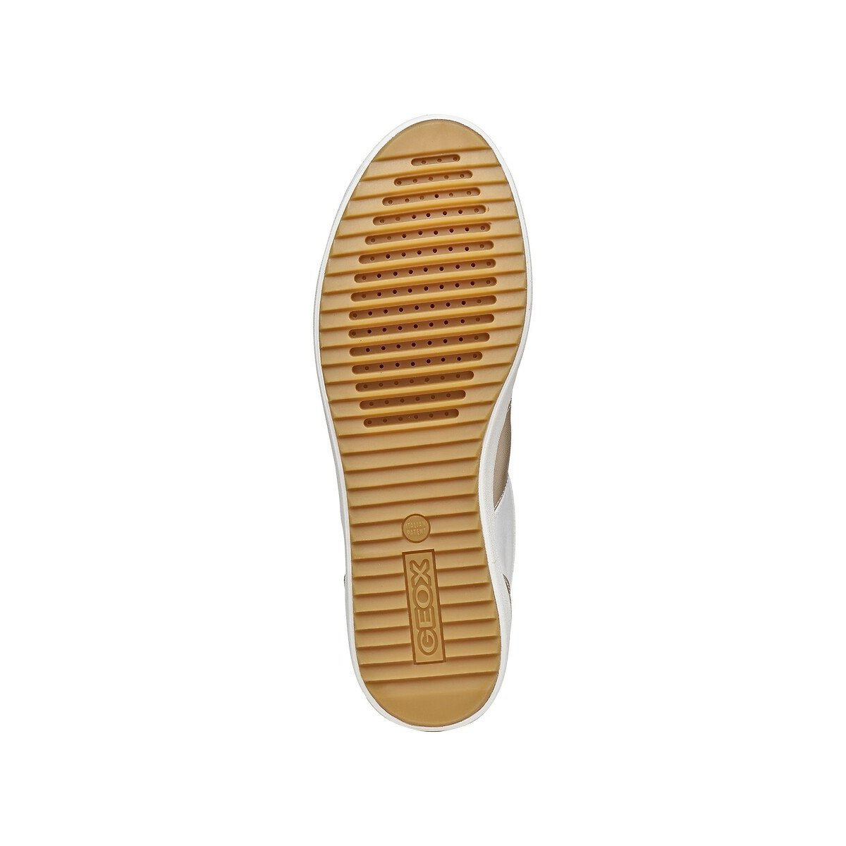 Ademende sneakers met rits, BLOMIEE wit/beige, GEOX