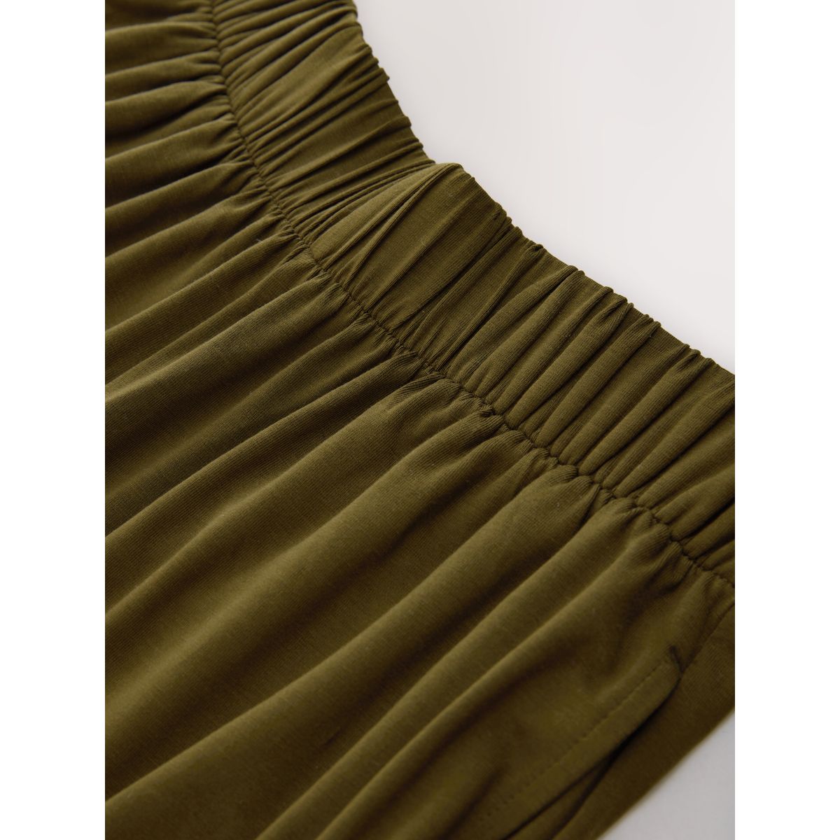 Jogging jersey soyeux jambes bouffantes vert kaki, NEXT