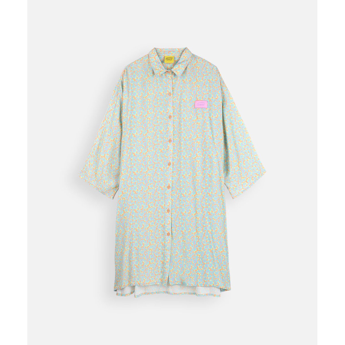 Robe chemise imprimée SAUDADE corail, OXBOW