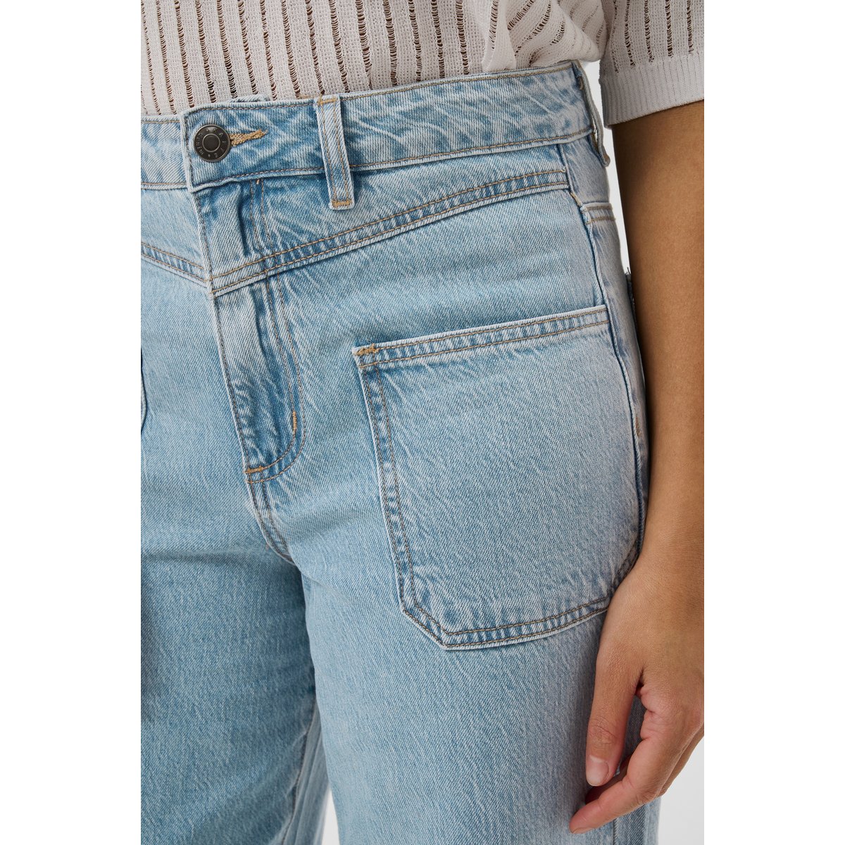 Jeans bleu light blue washed denim, KAFFE