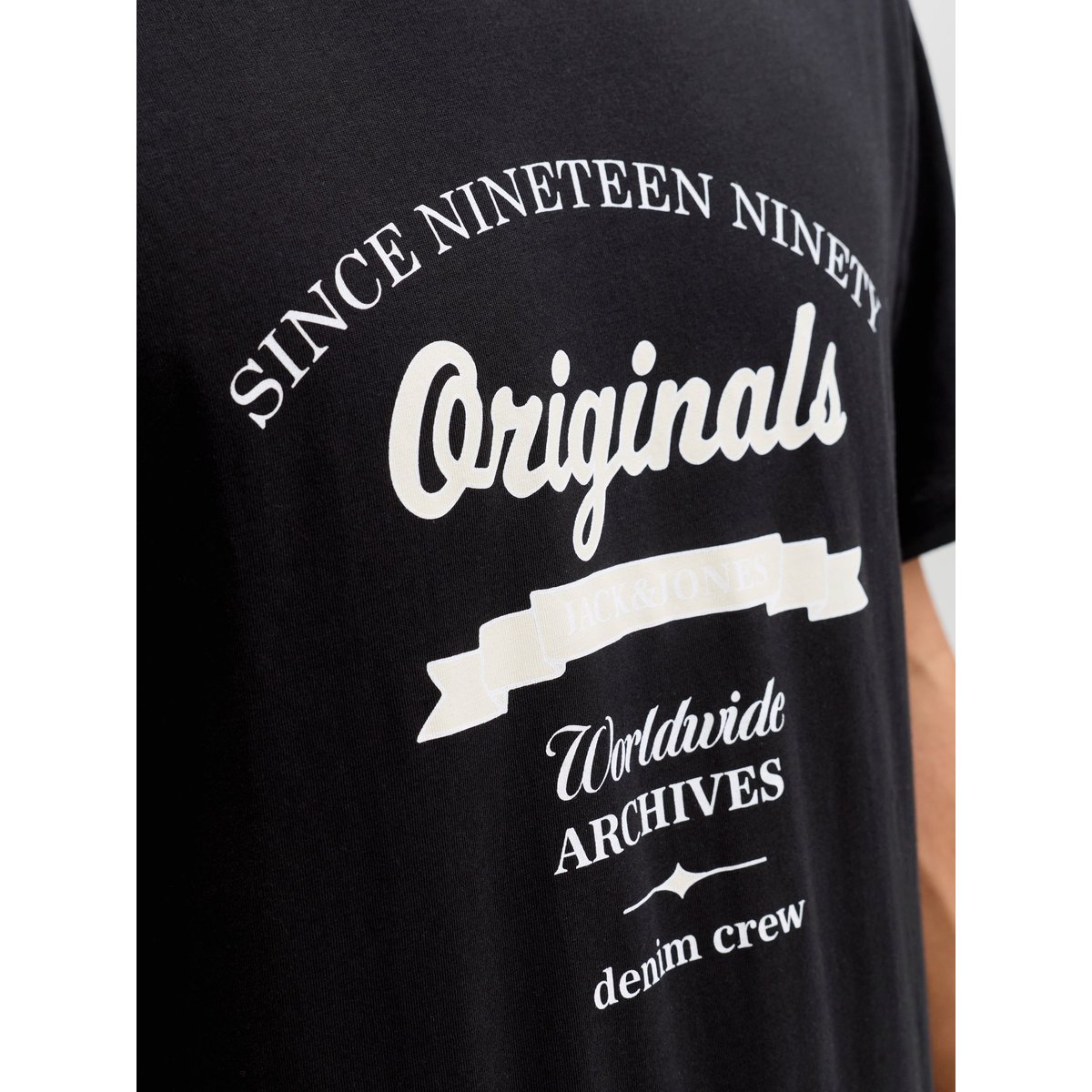 T-Shirt noire - black, JACK & JONES