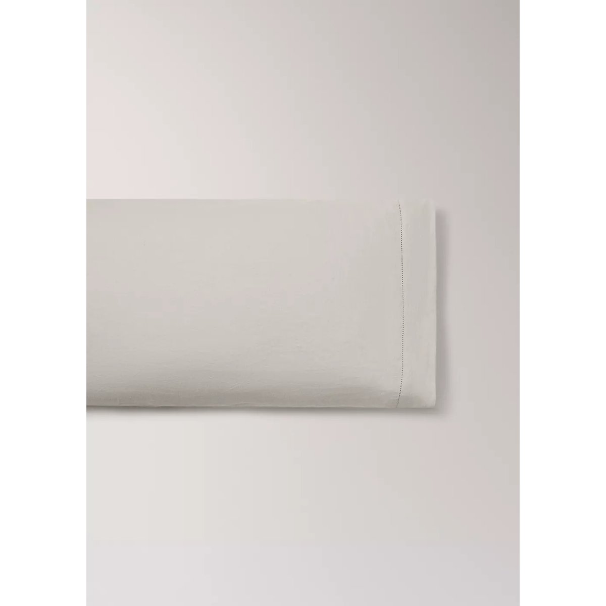 Taie d'oreiller lin lavé ajouré 45x110 cm marron moyen, MANGO HOME