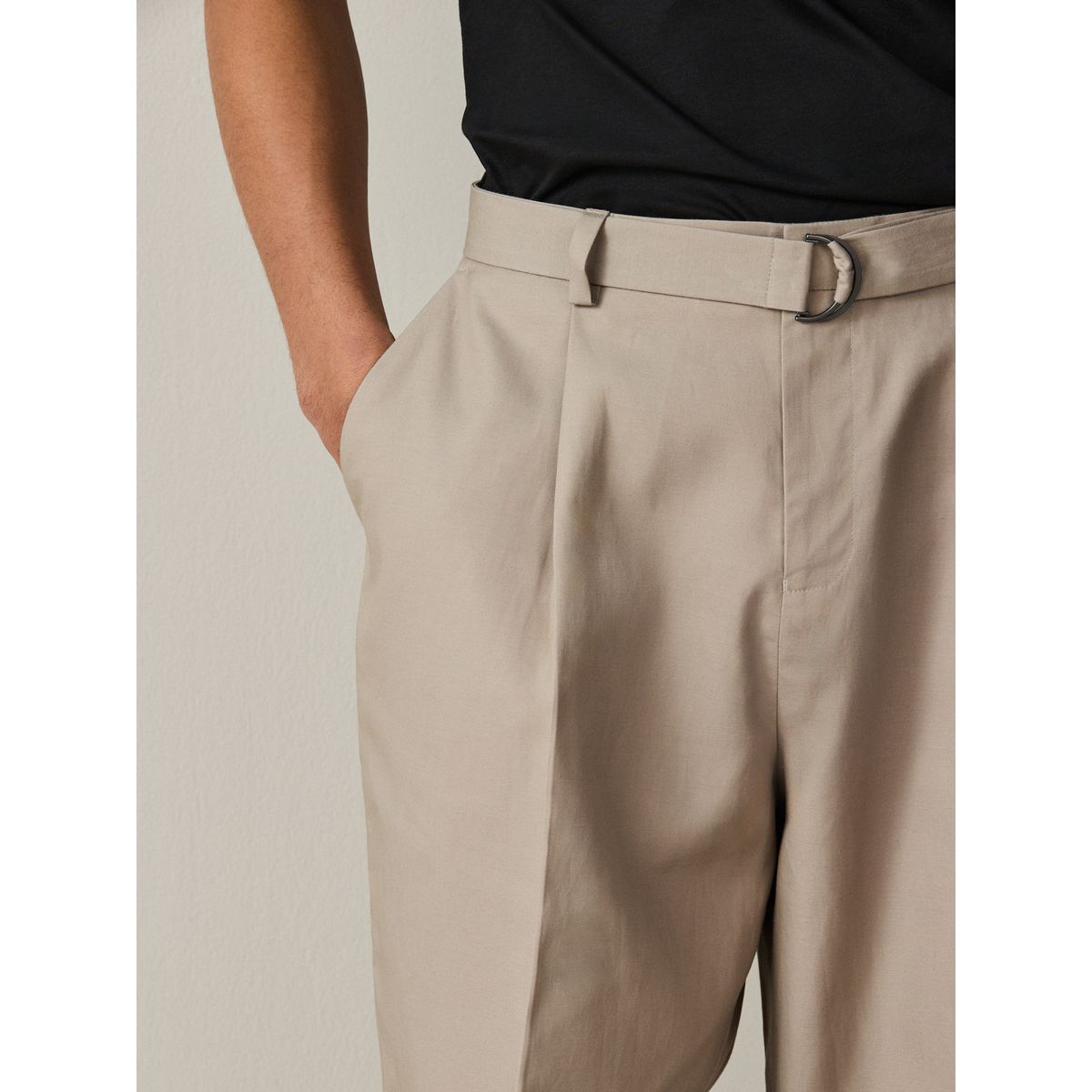 Pantalon de costume ample lin/coton/tencel™ naturel, NEXT