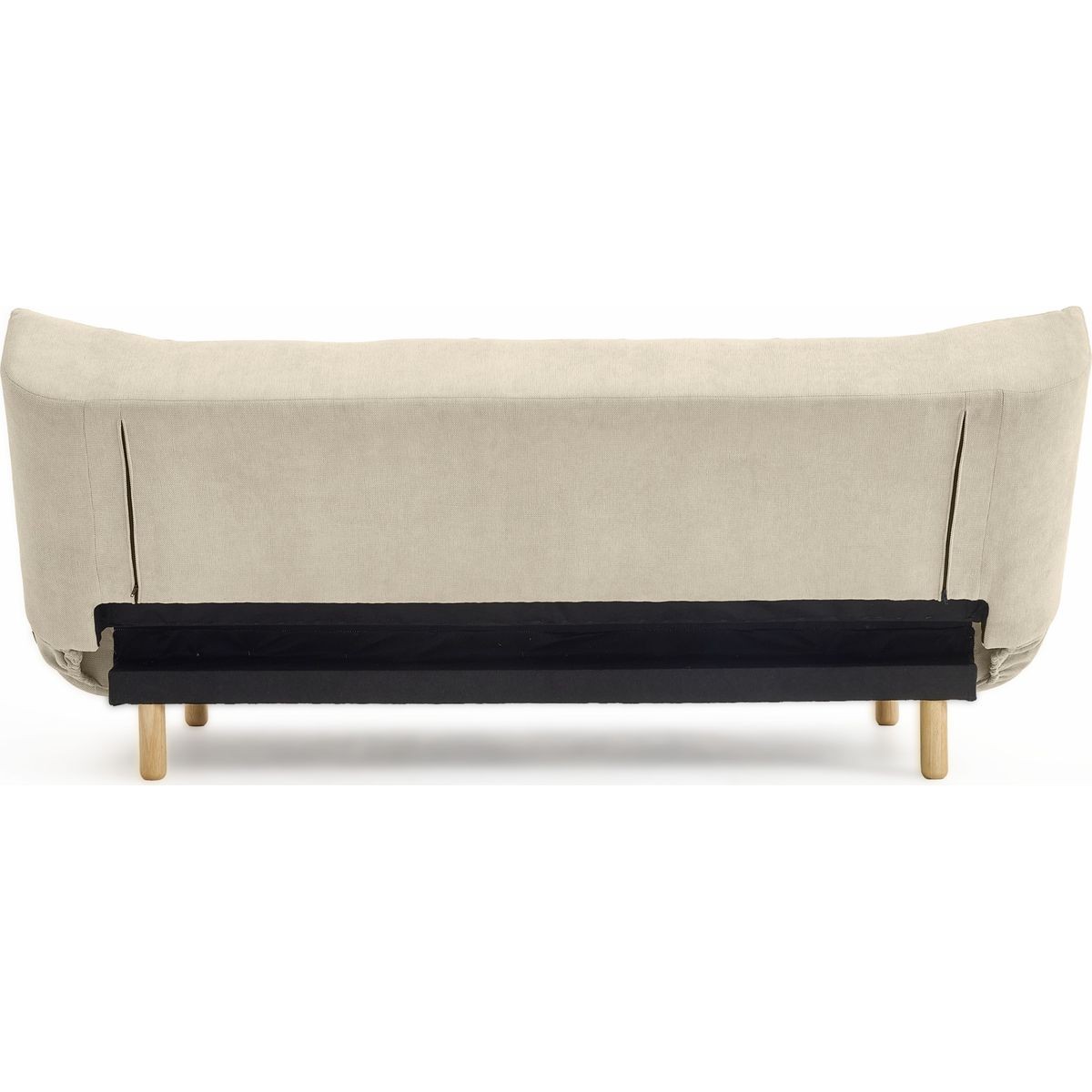 Canapé capitonné convertible 3 places en tissu chenille - BUMPY beige, HOMIFAB