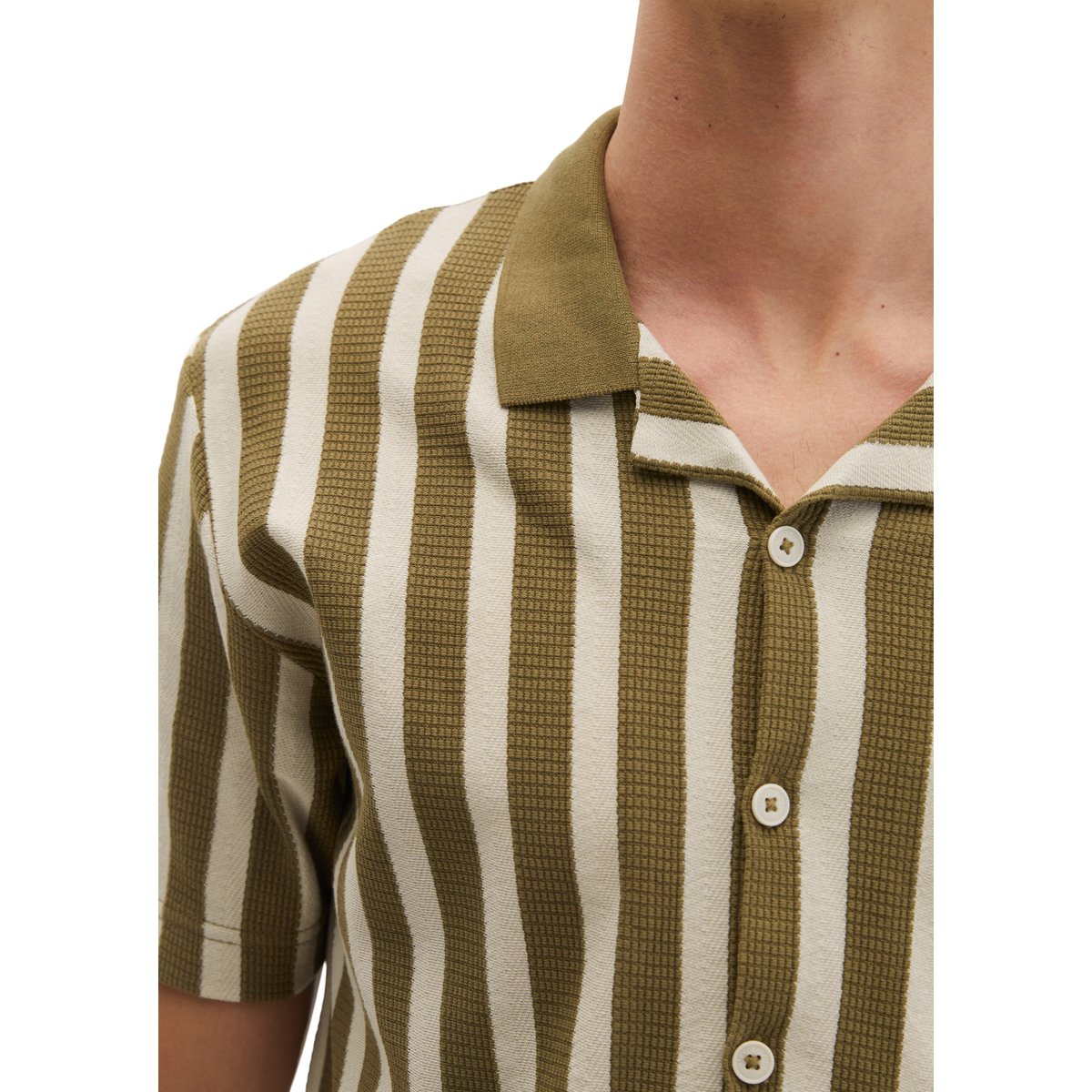 Tee-shirt en jersey DfC regular avec des bandes de couleur et de structure gris, MARC O'POLO