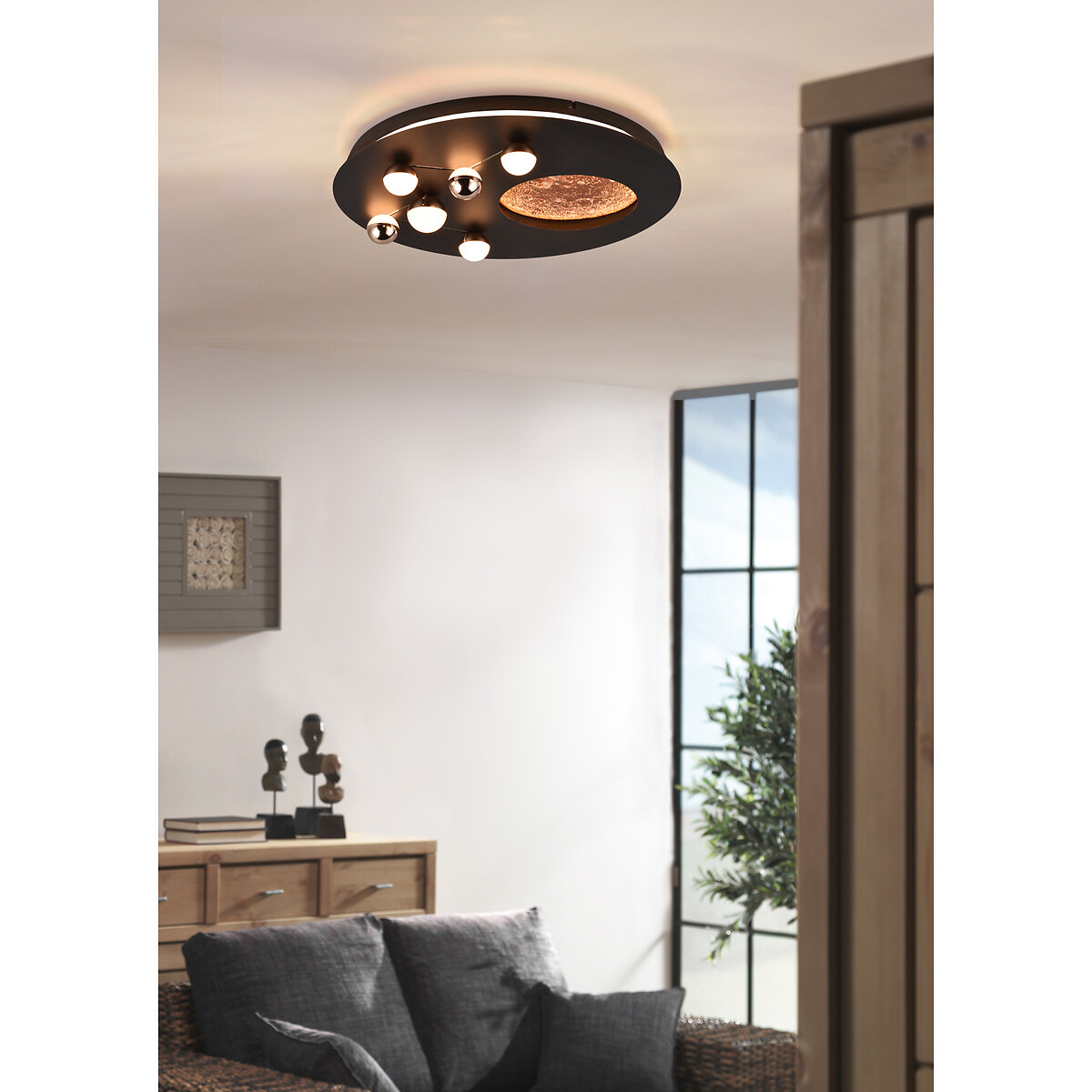 Candeeiro de teto Zodiac, TRIO Lighting preto , TRIO LIGHTING