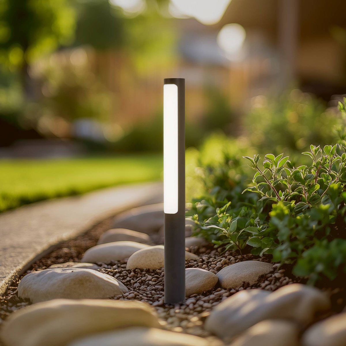 Luminaire extérieur en aluminium moderneLED anthracite, blanc, LUCANDE