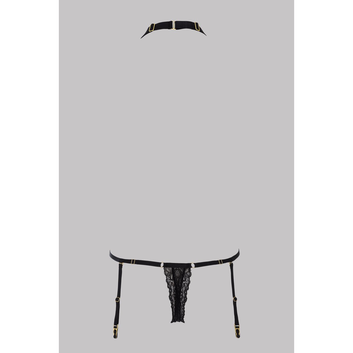 Body string ouvrable LE PETIT SECRET DENTELLE noir, MAISON CLOSE