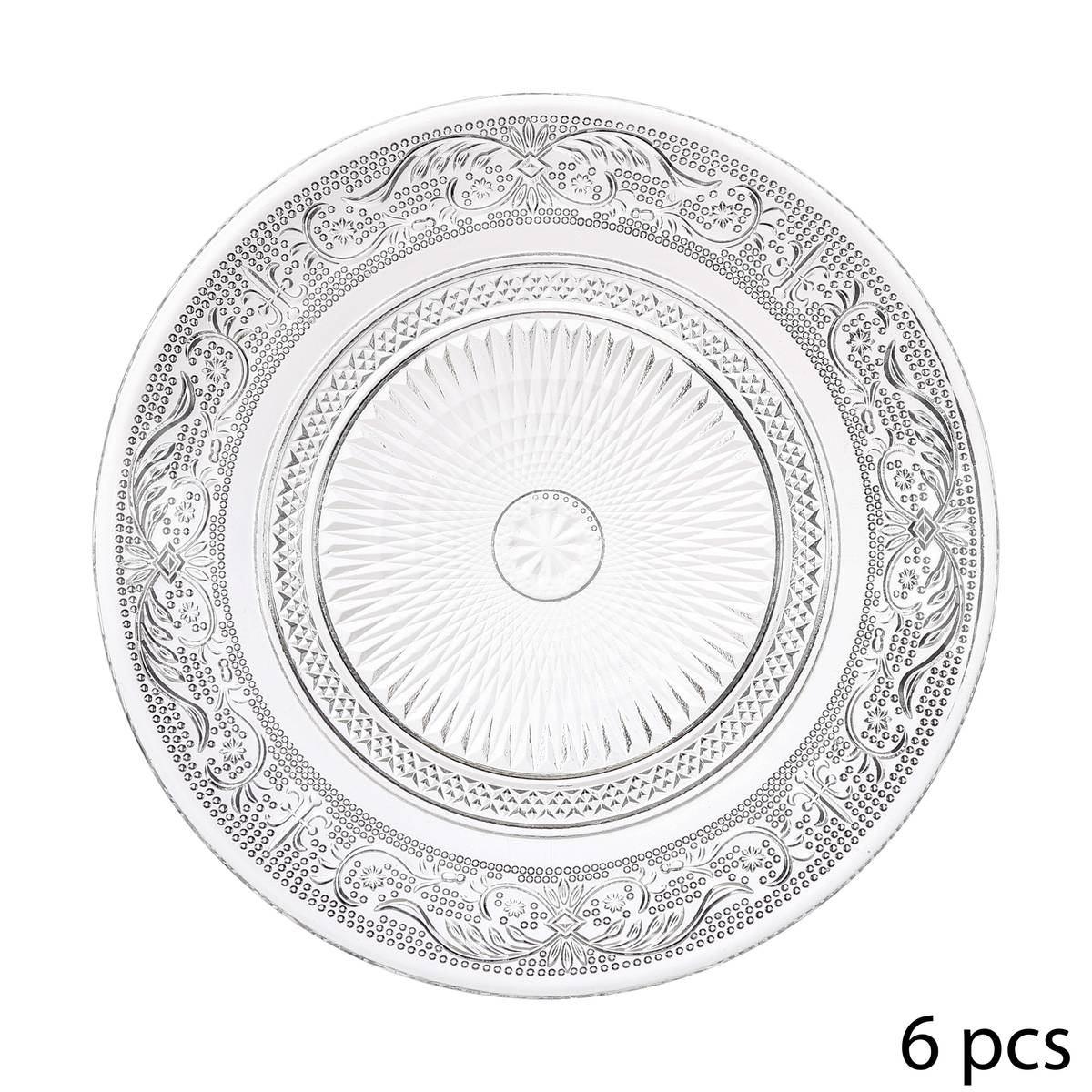 Service de vaisselle 18 pièces en céramique transparent, SECRET DE GOURMET
