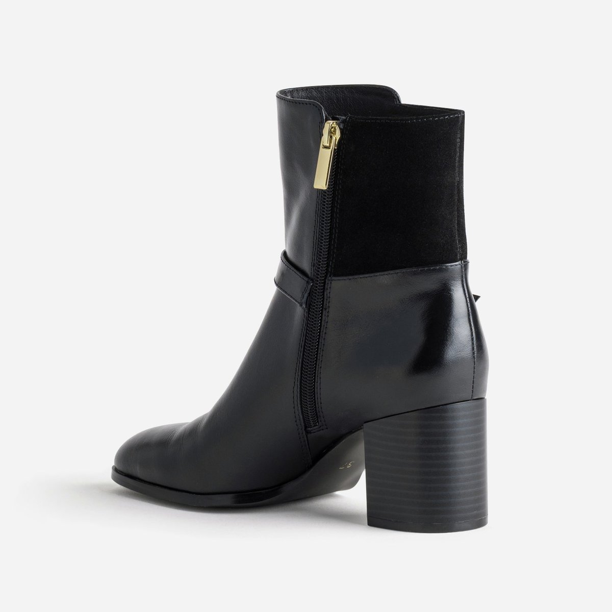 Boots À Talon en cuir NAHIA noir, ERAM