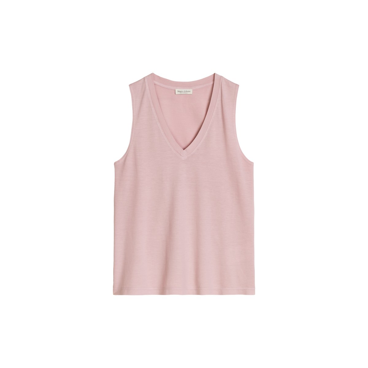 Débardeur en jersey regular en mélange fluide de lyocell et de coton rose pale, MARC O'POLO