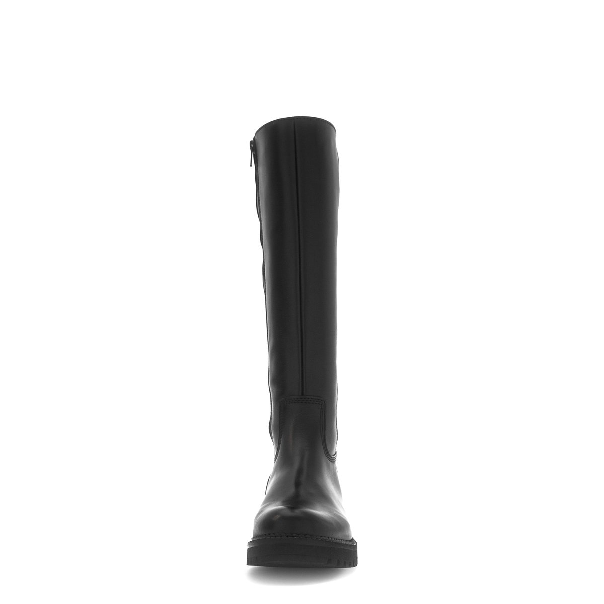Bottes en cuir lisse à talon décroché noir lisse, GABOR