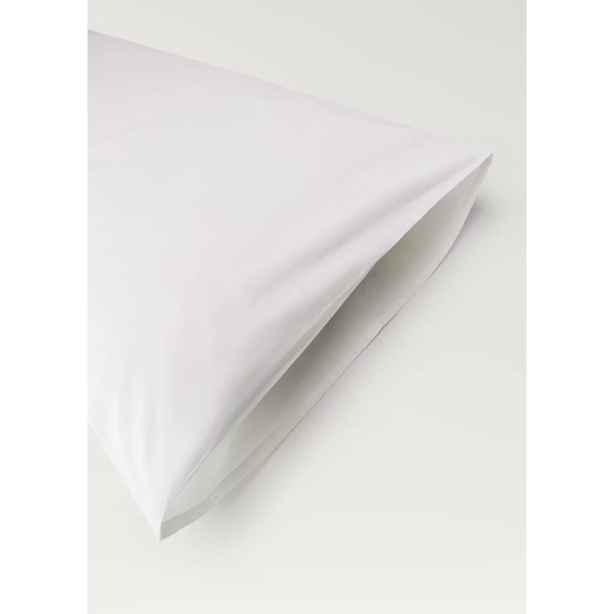 Deux taies d’oreiller percale de coton 60x60 cm blanc, MANGO HOME