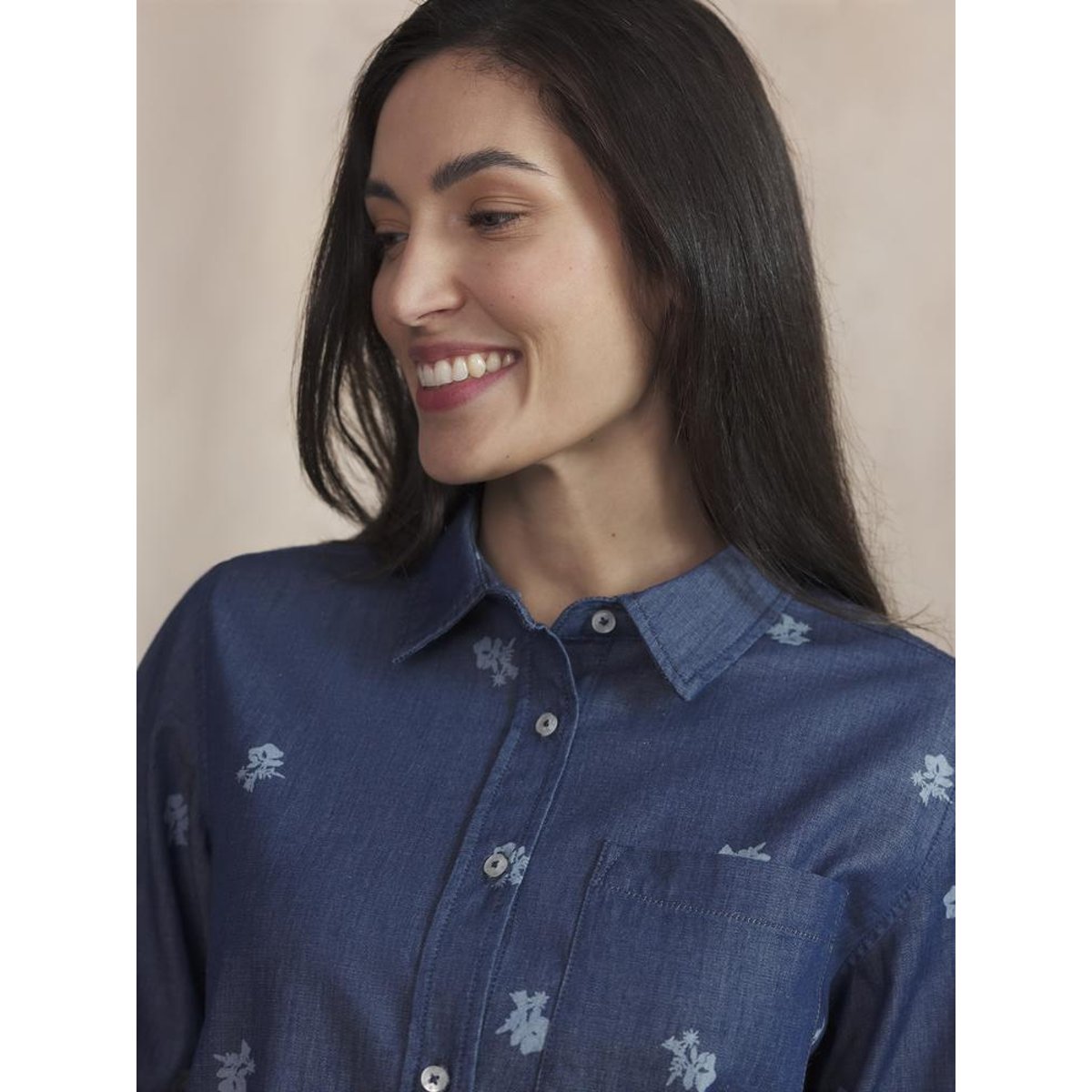 Chemise manches longues NOLYACHE chambray, TBS