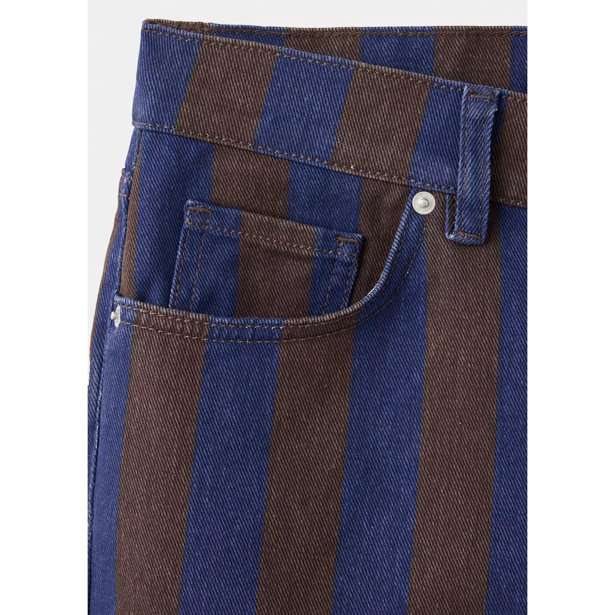 Jean à rayures regular waist bleu, MANGO