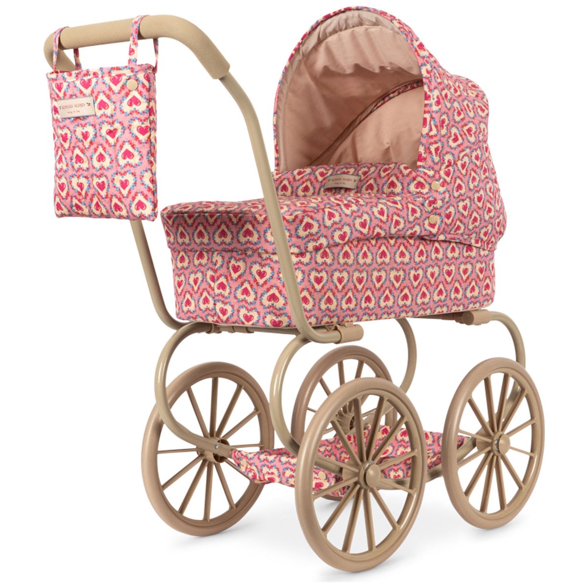Landau pour poupée rose, jaune, bleu, KONGES SLOJD