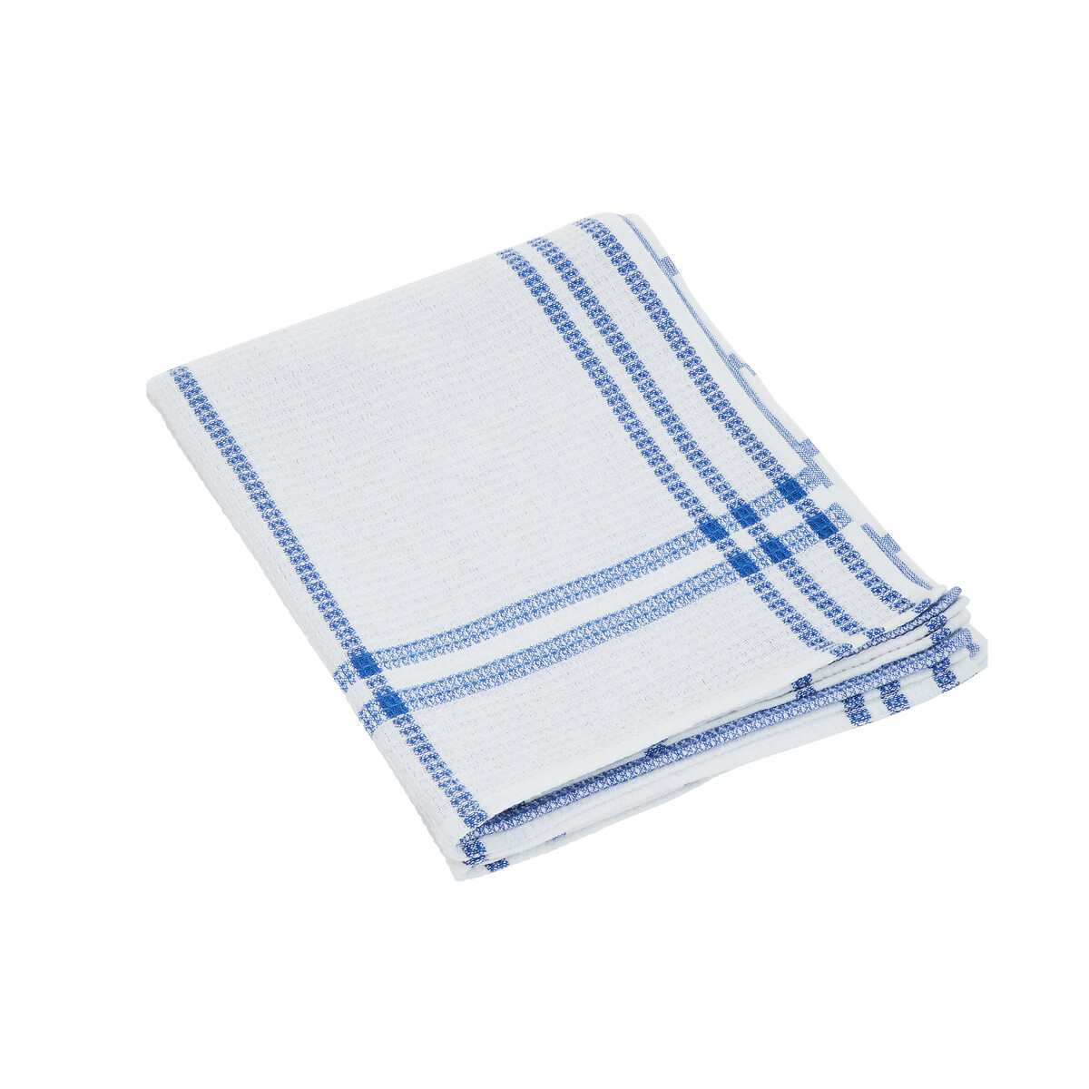 Set of 3 Cotton Waffle Tea Towels blue, SO'HOME