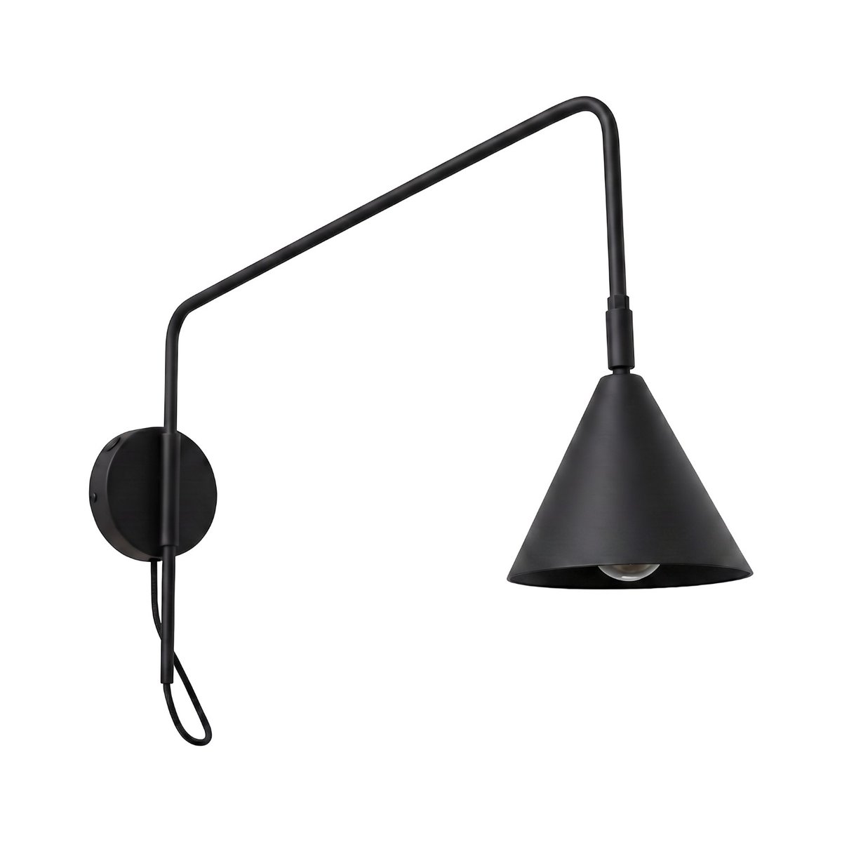 Applique murale Noir E14 1 NOX noir, EDEN