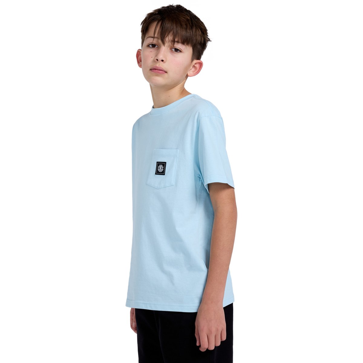 T-shirt à manches courtes à poche ICON LABEL bleu omphalodes, ELEMENT