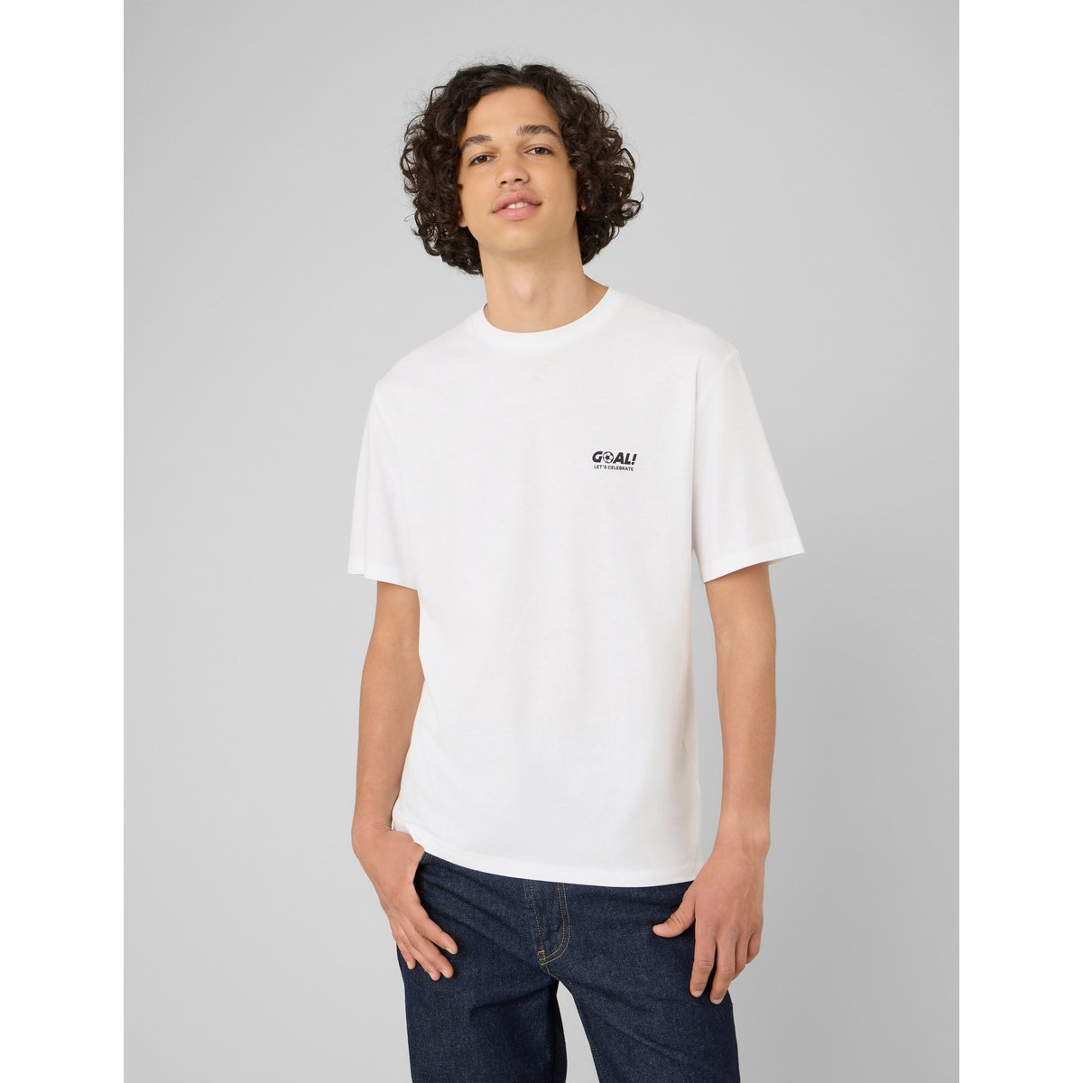 T-shirt imprimé devant/dos blanc, BZB
