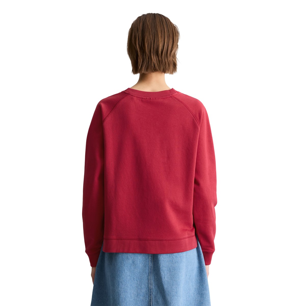 Sweat-shirt DfC relaxed en coton organique rouge, MARC O’POLO DENIM