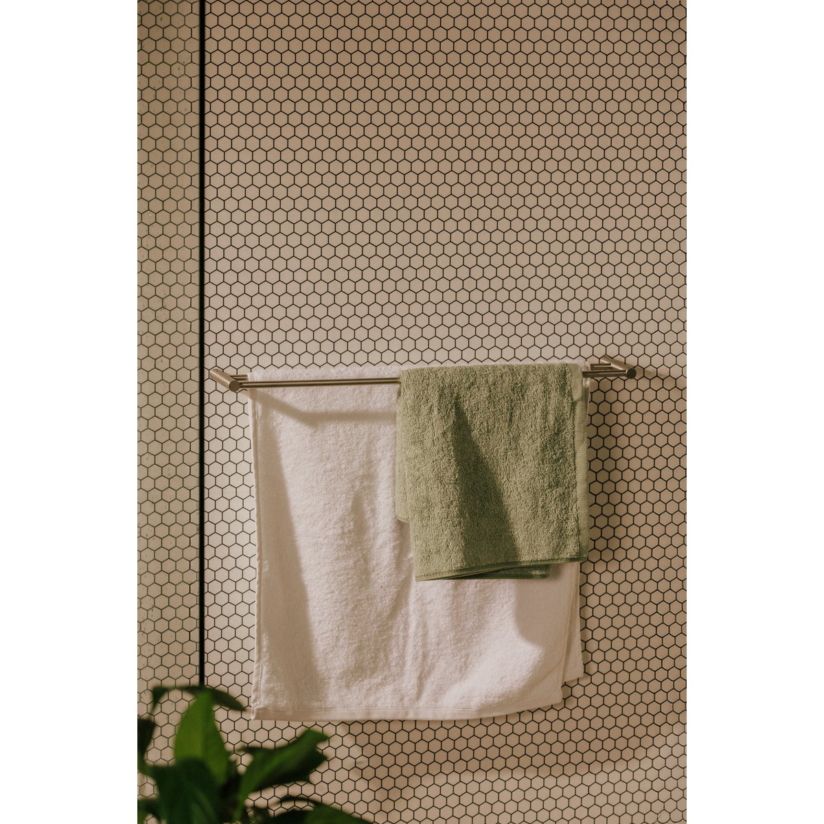 Porte Serviette Double mural  LOGIC noir mat, COSMIC