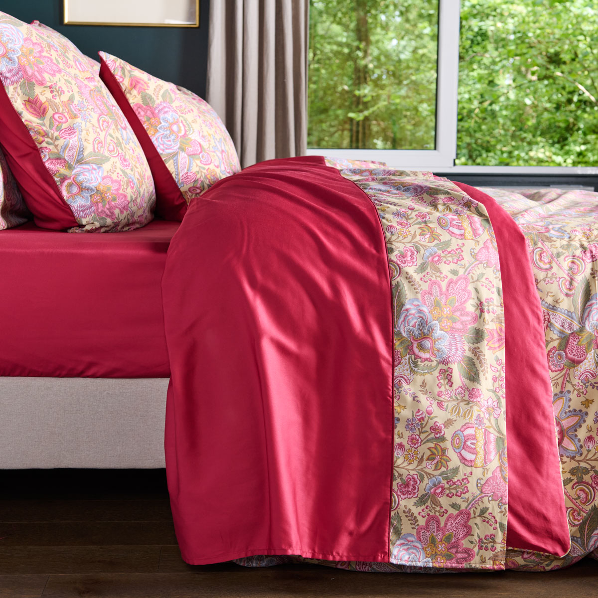 Drap Plat   – Satin De Coton 120 Fils - PALAIS DES VENTS motifs, TRADITION DES VOSGES