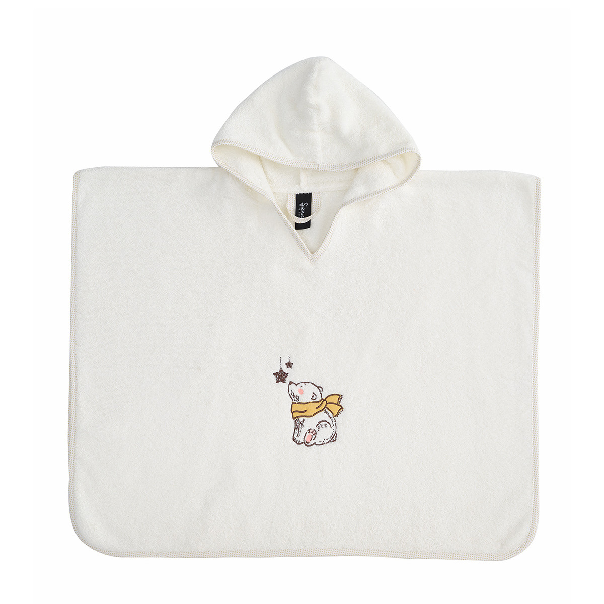 Poncho de bain enfant 4/8 ans OURS POLAIRE ecru, SENSEI MAISON