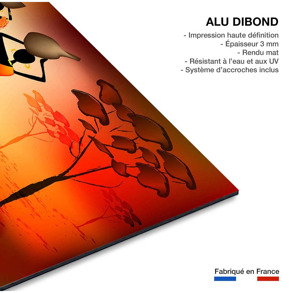 Tableau soirée africaine tableau alu dibond, HEXOA