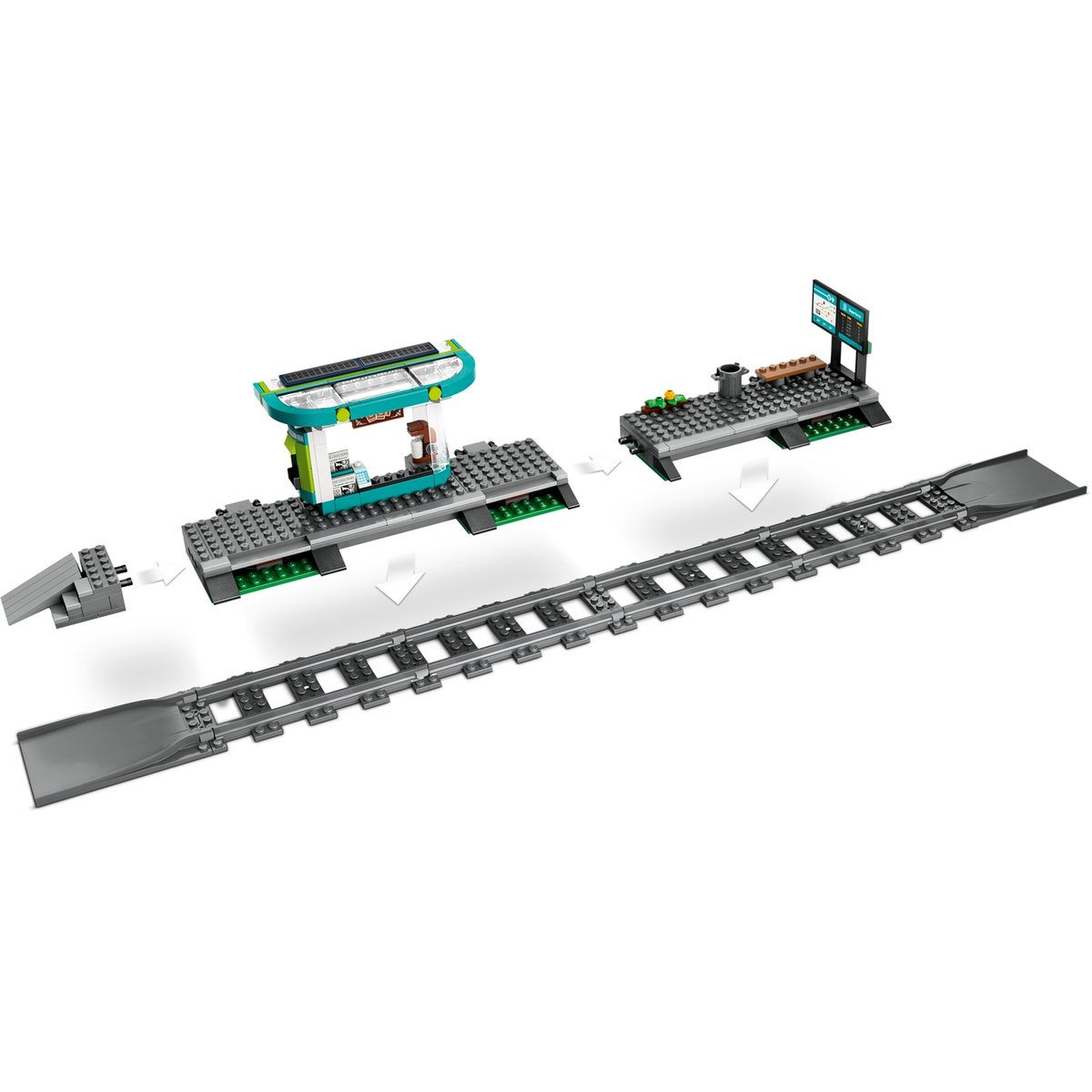 LEGO City - Tramway et Station du Centre-Ville - 60423 pour Enfants de 7 Ans et Plus multicolore, LEGO