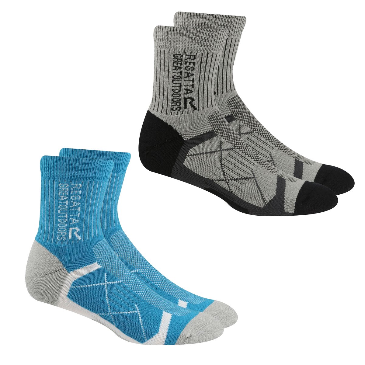 Chaussettes pour bottes gris clair / bleu vif, REGATTA