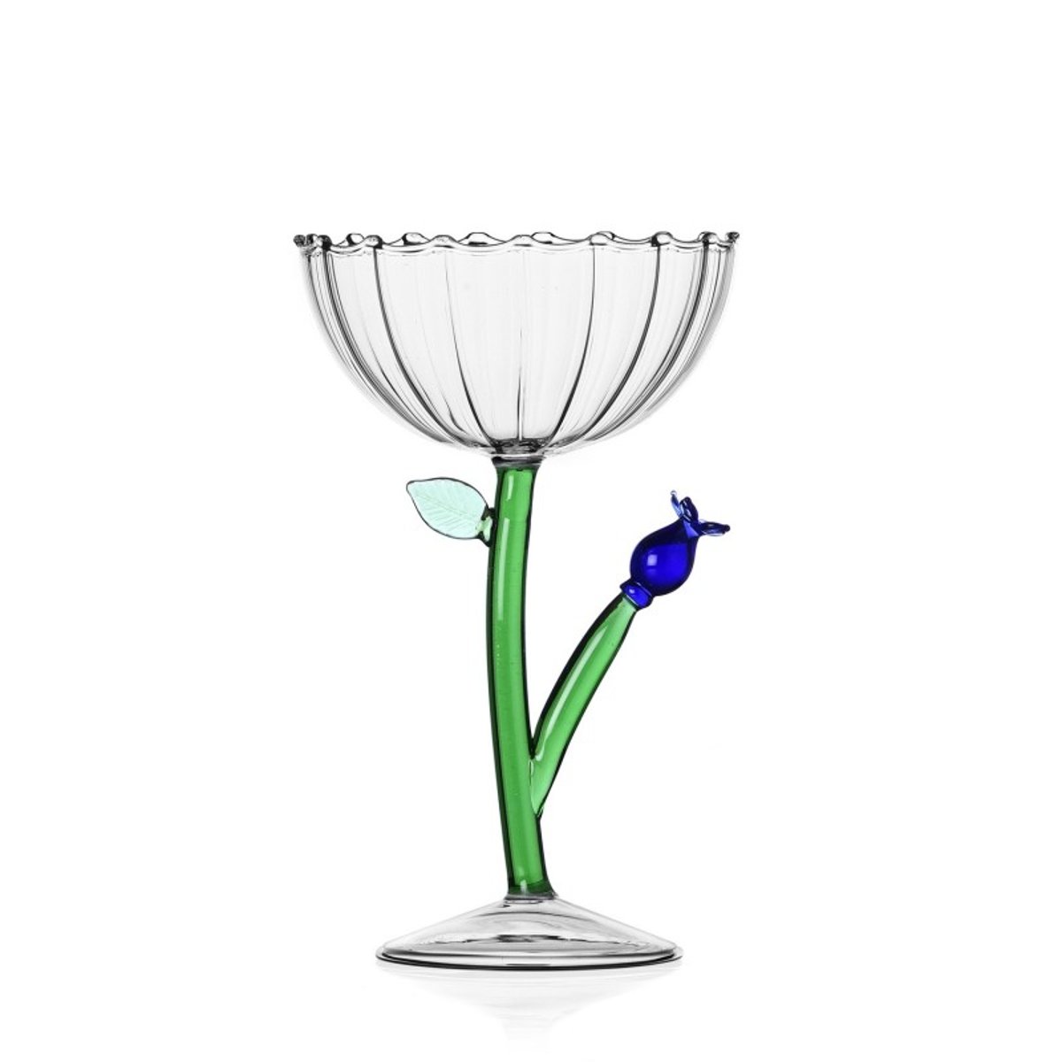 Coupe à champagne fleur BOTANICA blue flower multicolore, ICHENDORF