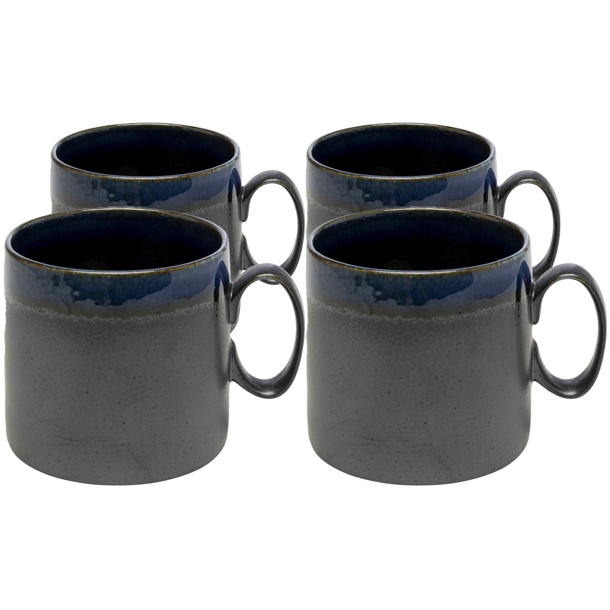 Lot de 4 mugs, KASSANDRA noir, KARE DESIGN