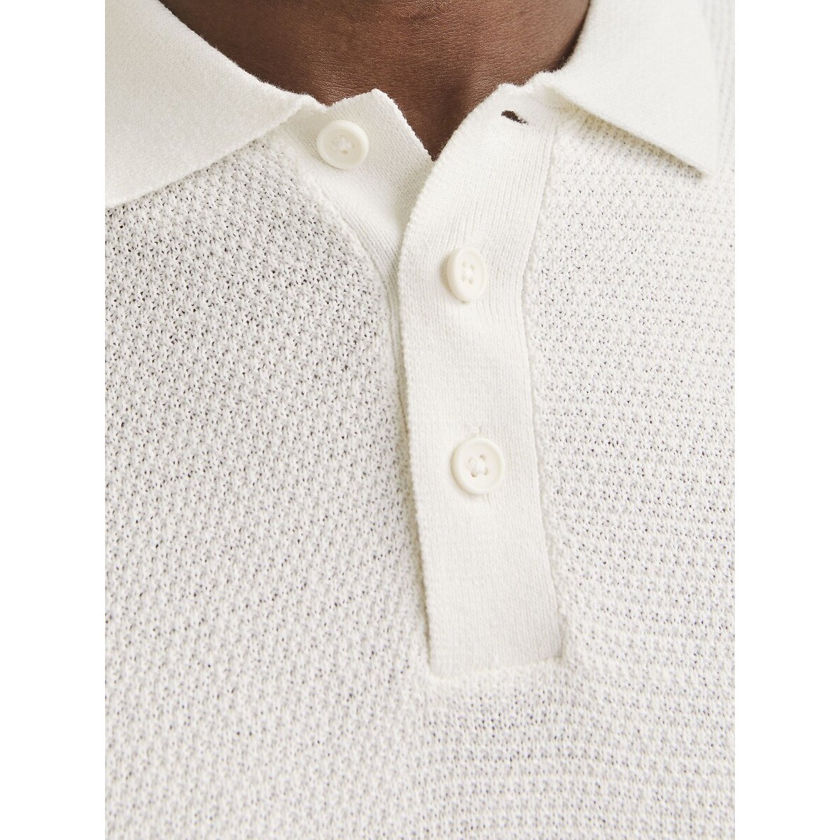 Polo manches courtes Relaxed Fit crème, JACK & JONES