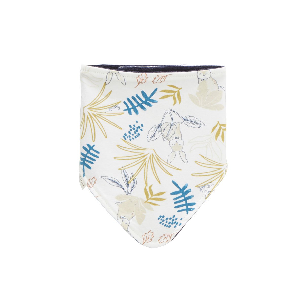 Foulard enfant en velours Gribouille bleu, PETIT BEGUIN