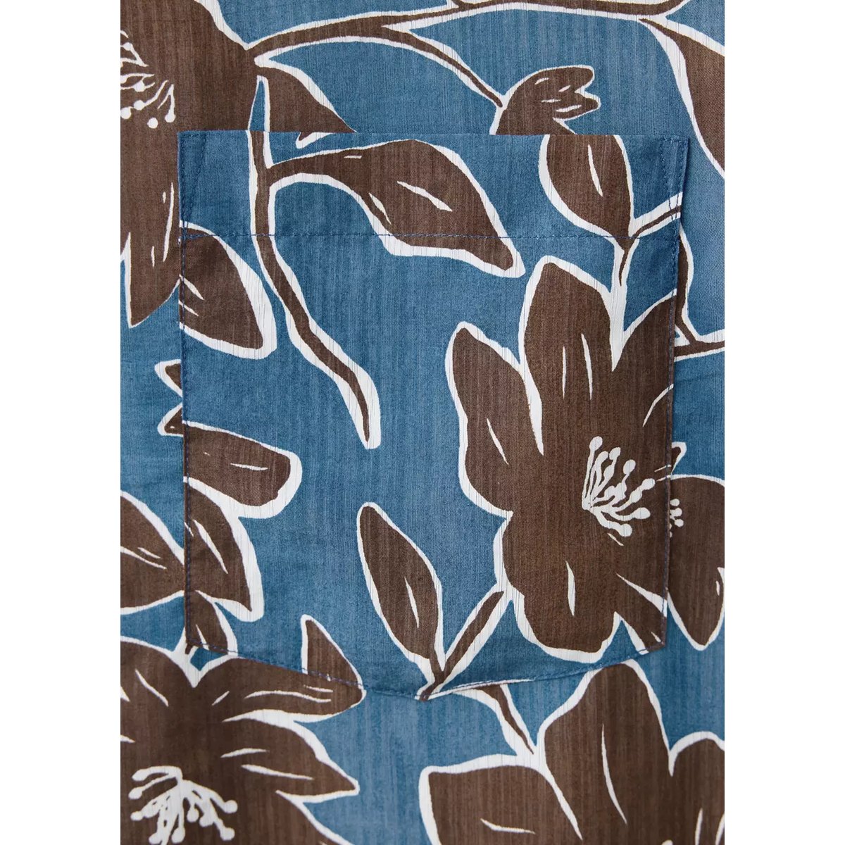 Chemise fluide imprimé fleuri marron, MANGO MAN