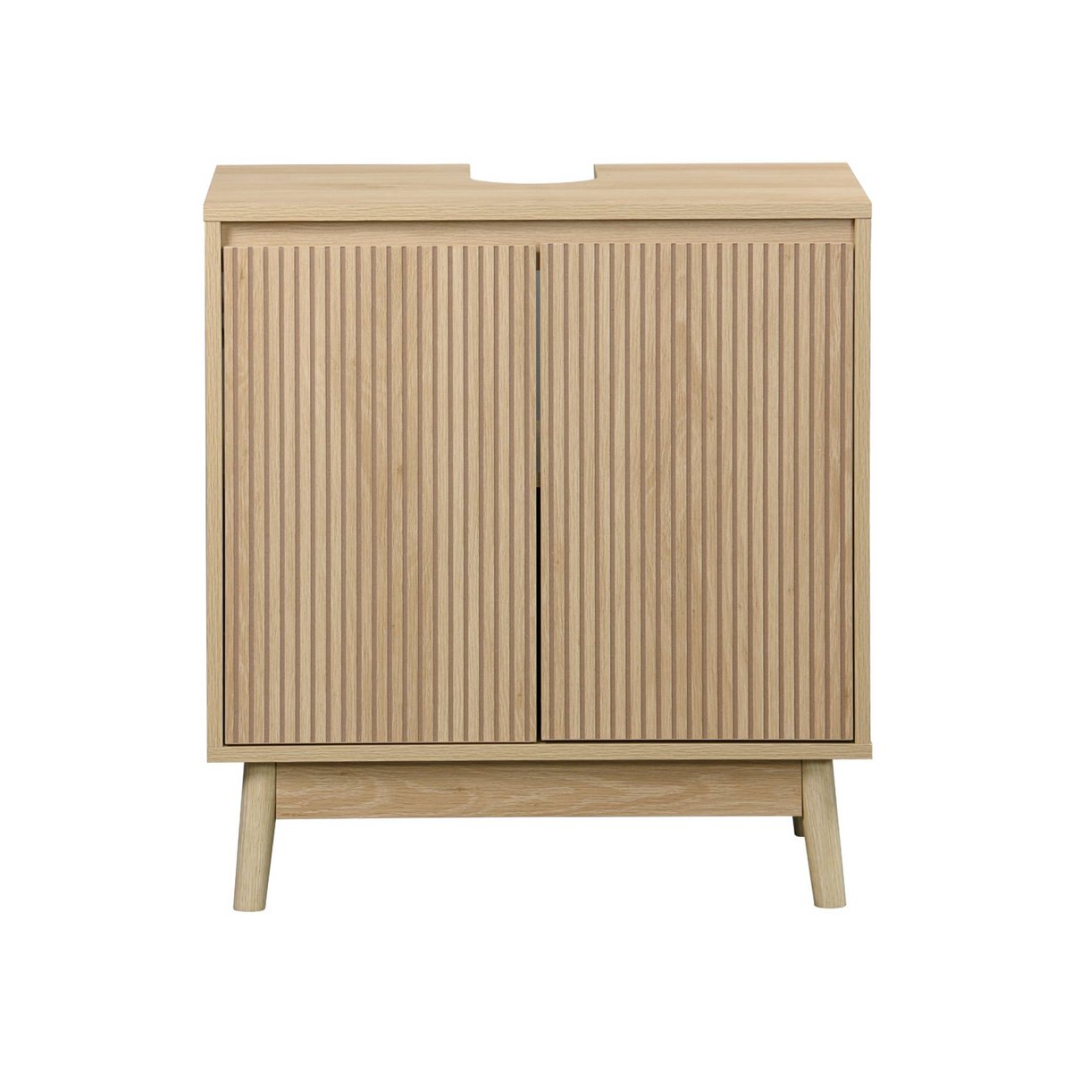 Meuble sous lavabo scandinave décor bois LINEAR naturel, SWEEEK