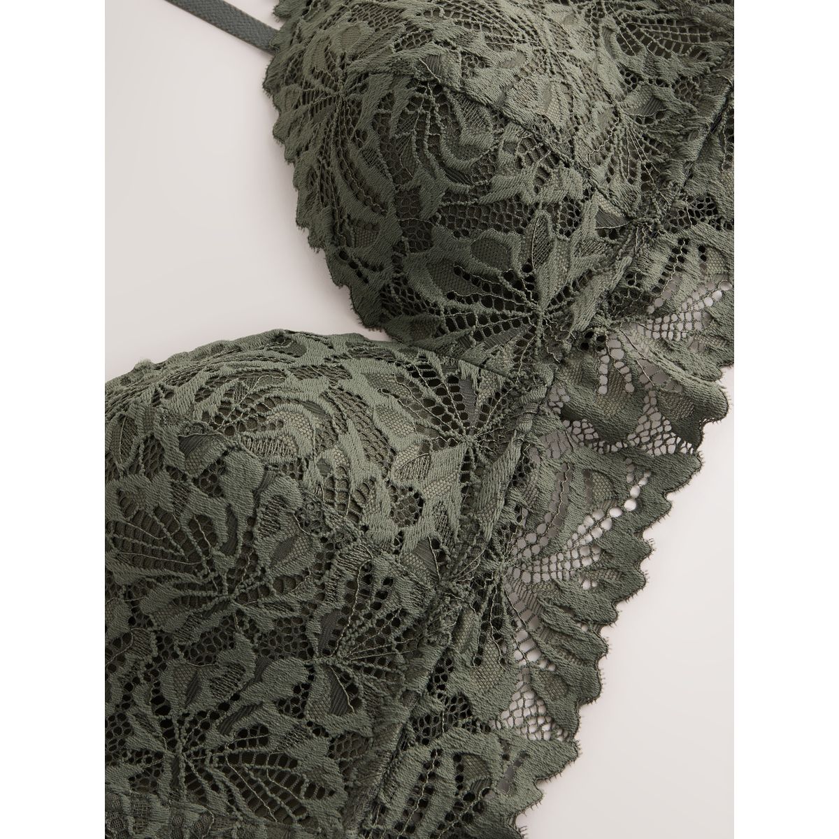 Soutien-gorge en dentelle ultra confort vert, NEXT
