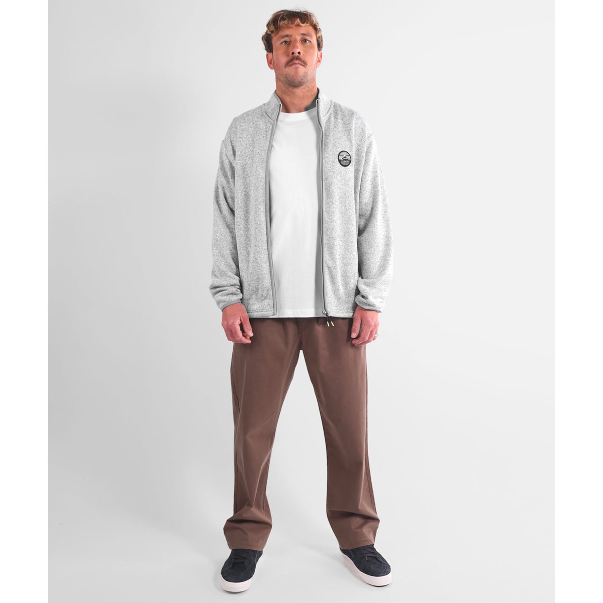 Polaire demi-zip ESCAPE gris chine, OXBOW