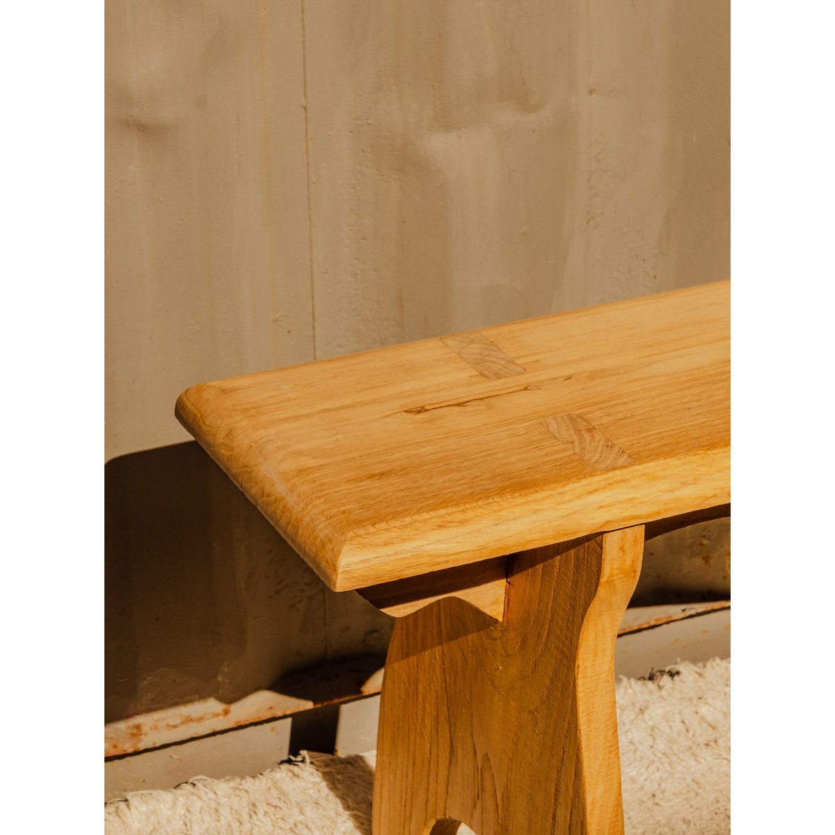 Banc en chêne Antoine N°498 - Bon état bois clair, DEBONGOUT