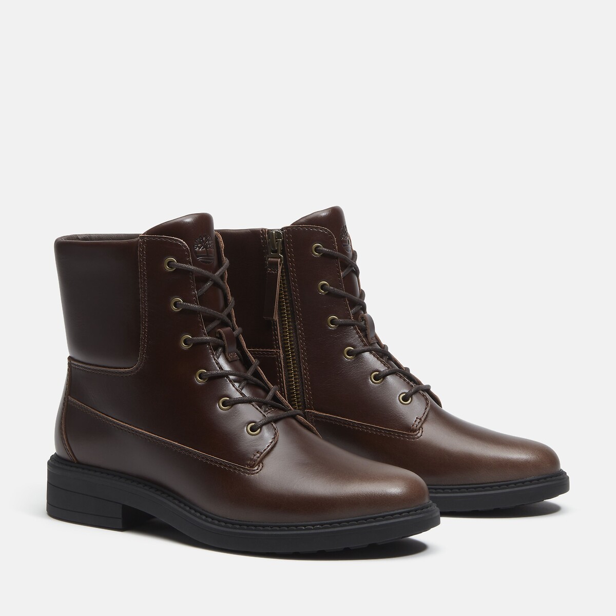 Schnürstiefeletten aus Leder, STORMBUCKS MID LACE dunkelbraun, TIMBERLAND