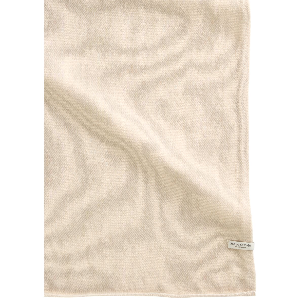 Écharpe en mélange de laine vierge et de cachemire beige, MARC O'POLO
