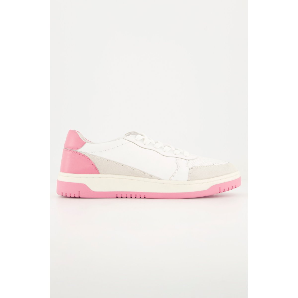 Sneakers en cuir , pied large rose vif, ULLA POPKEN