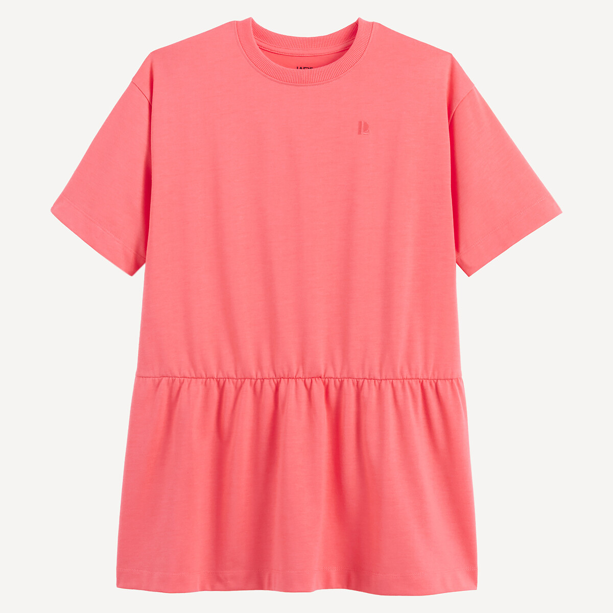 Robe manches courtes en jersey lourd rose, LA REDOUTE COLLECTIONS