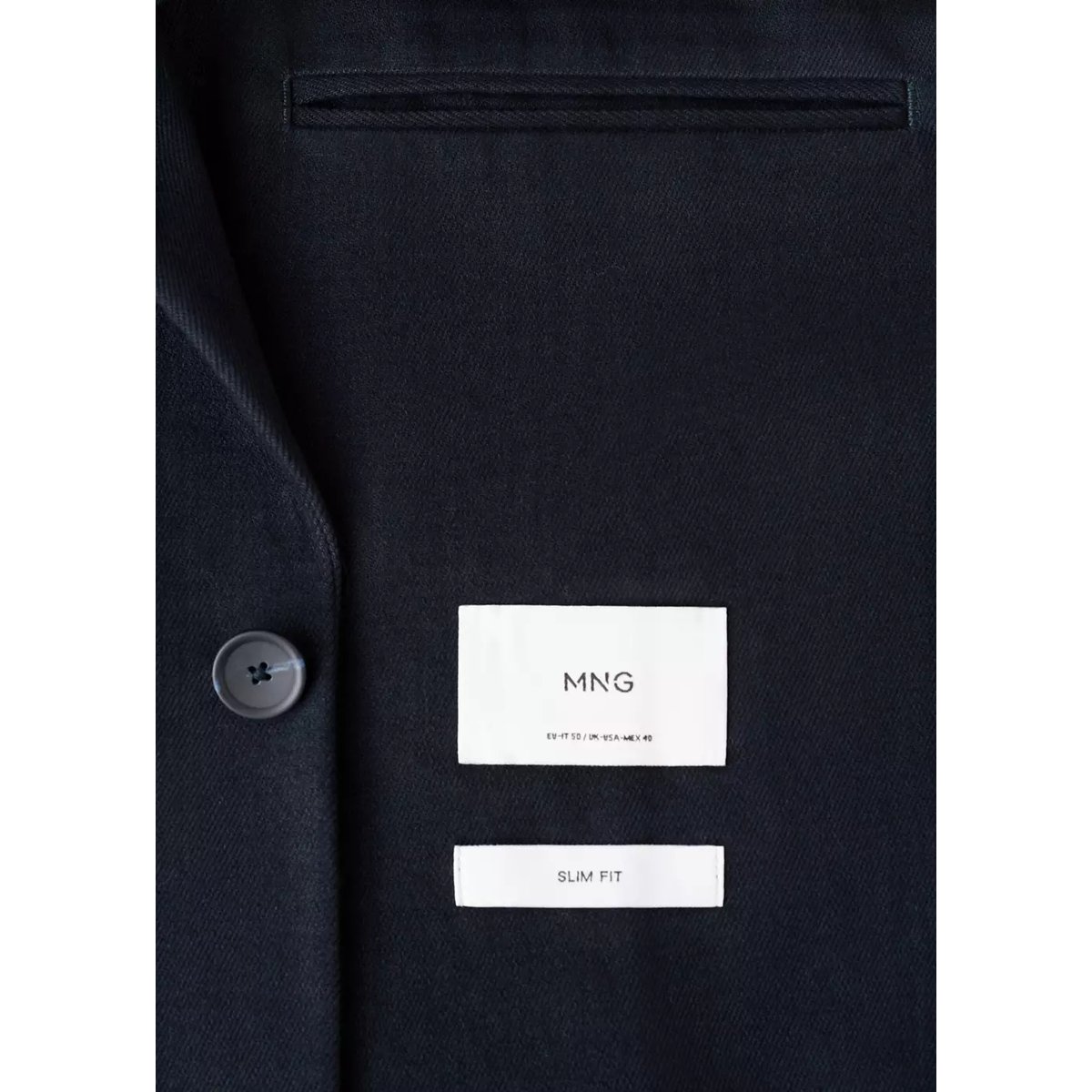 Veste slim fit coton bleu marine, MANGO MAN