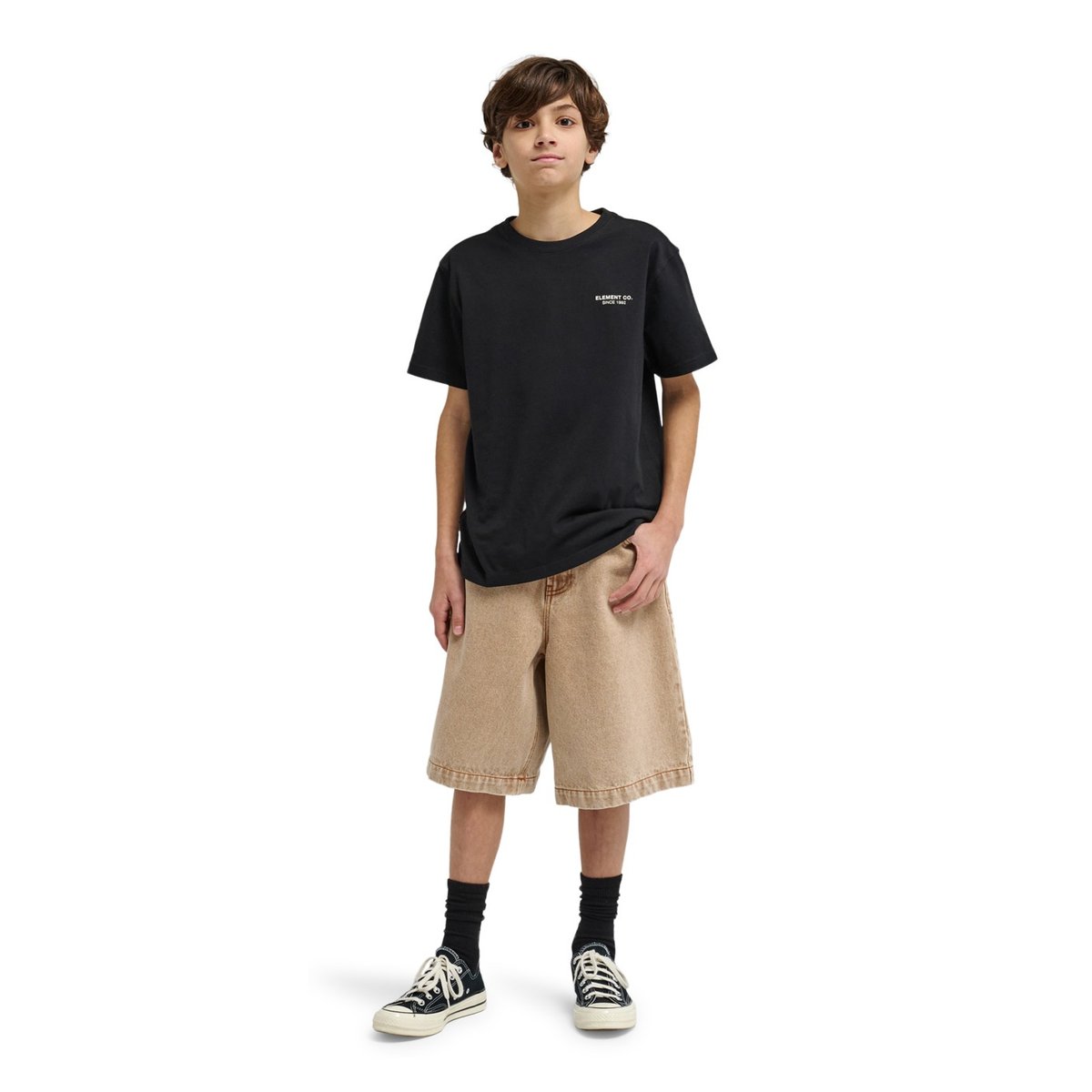 Short en denim BIG 5 beige beige tint wash, ELEMENT