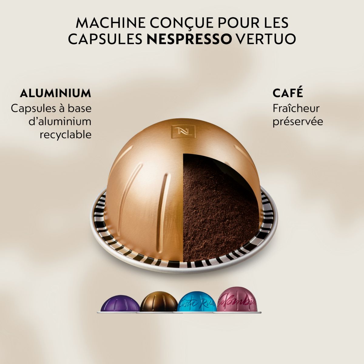 Nespresso vertuo Up ENV200.GY couleur unique, DELONGHI