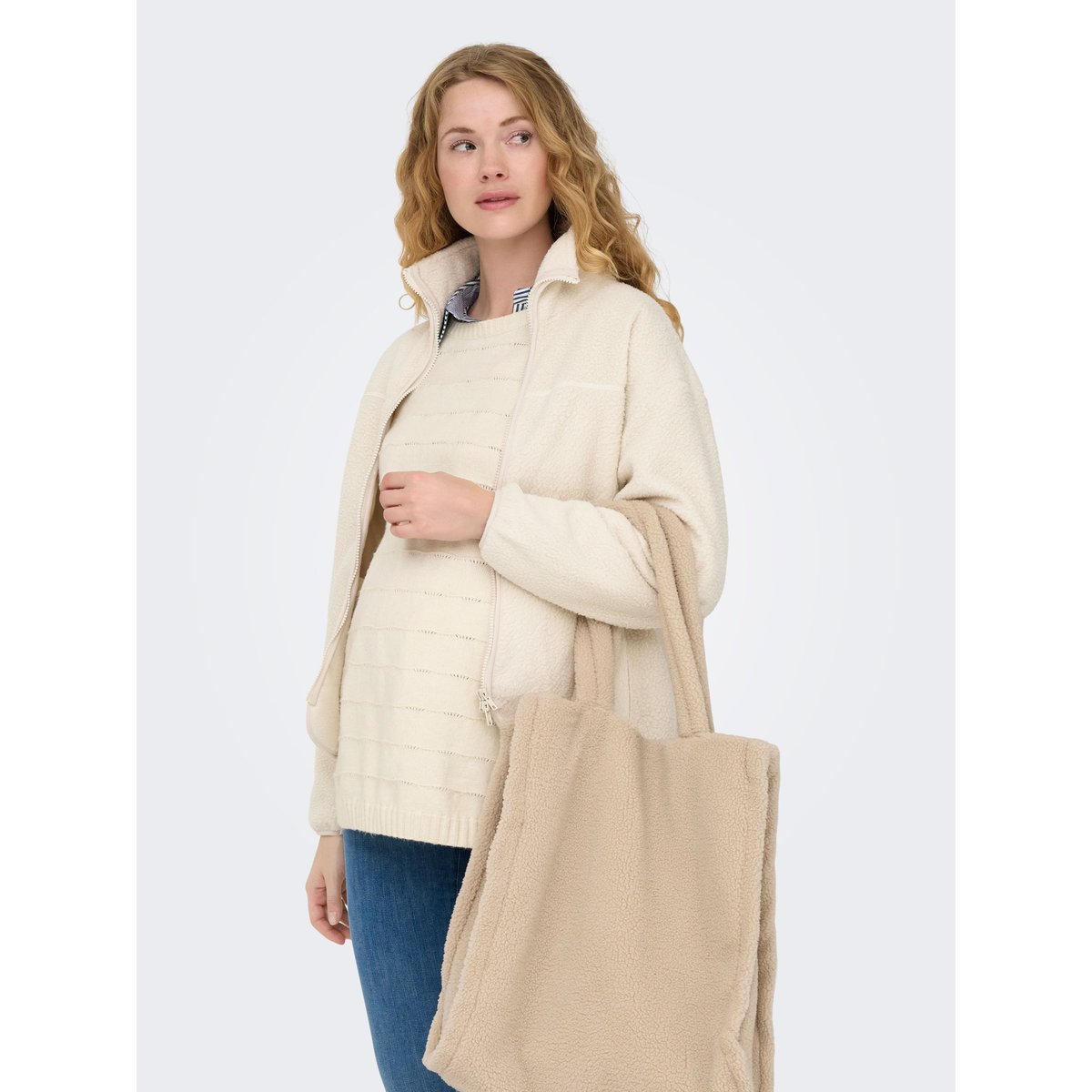 Manteau En Peluche pumice stone, ONLY